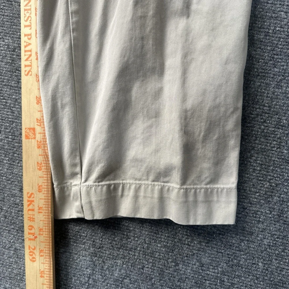 VTG Abercrombie & Fitch Pants Mens 34x32 Beige Chino Pleated Relaxed Fit Cotton